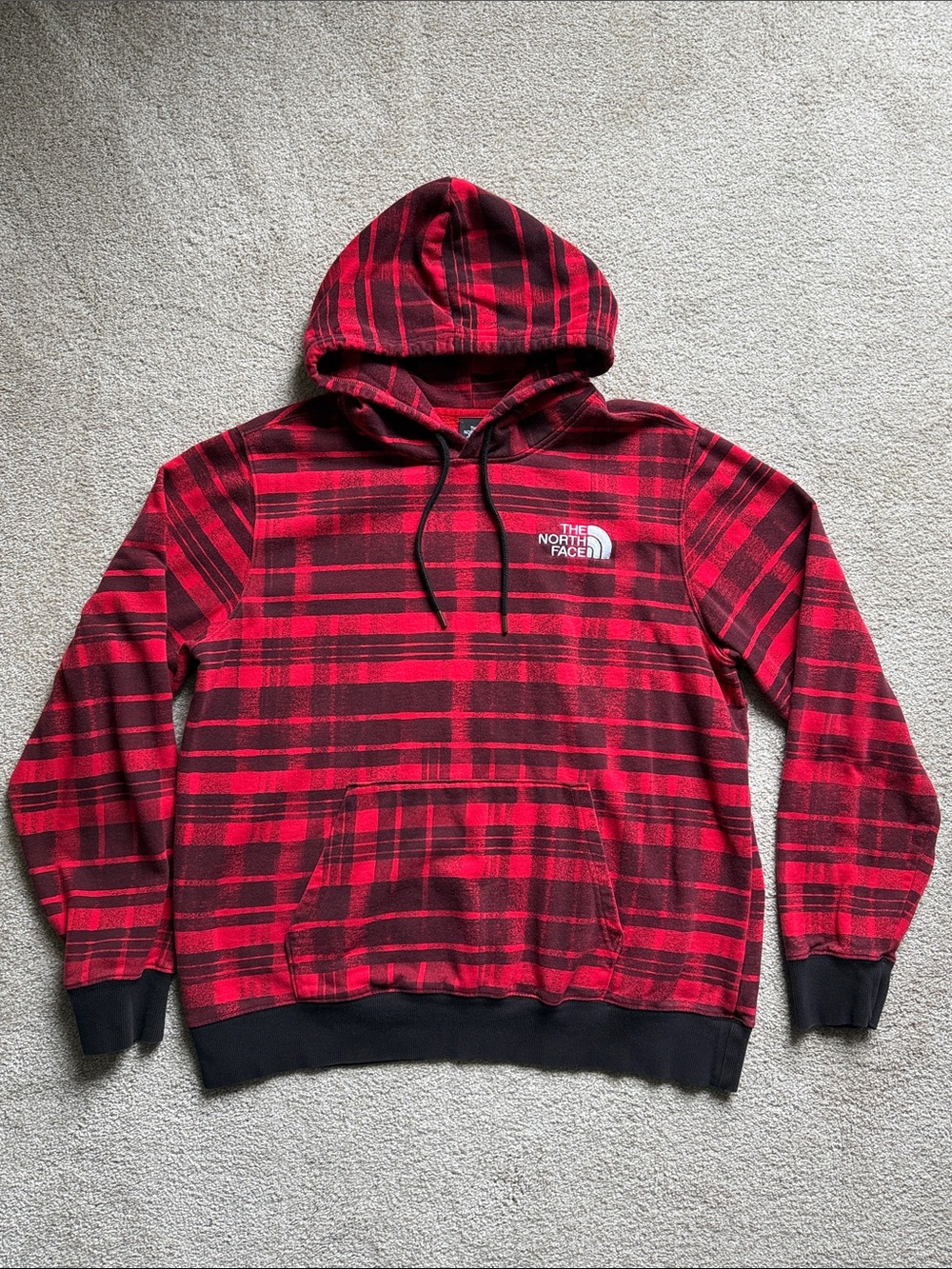 North Face buffalo plaid hoodie